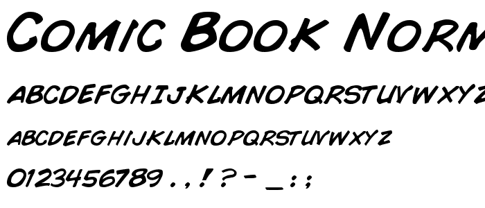 Comic Book Normal font